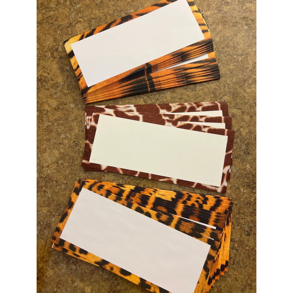 Animal Print Safari Themed Envelopes Set of 36